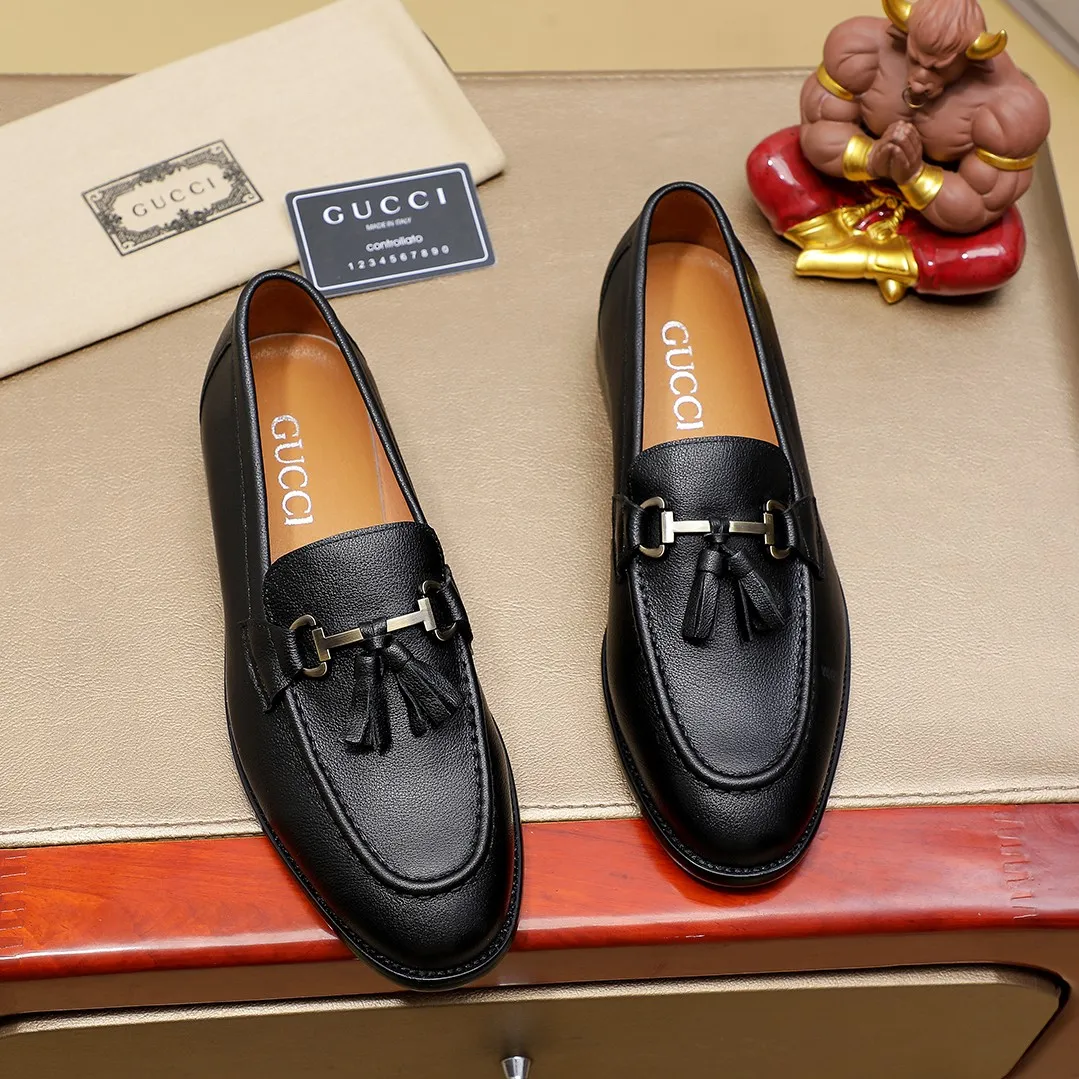 Men's men's shoes💰480💰💰🎩🎩🔥🔥Gucci GUCCI official website men's business formal leather shoes updated💥Hong Kong counters synchronize new styles💥completely one-to-one replica shipment👍zero gap in counter quality 0⃣️all made of imported cowhide with original hardware buckles➕🐂leather lining, color, code matching 38-45(46.Customized)